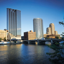 Die Skyline von Grand Rapids, Michigan