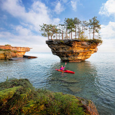 Der Turnip Rock nahe Port Austin, Michigan
