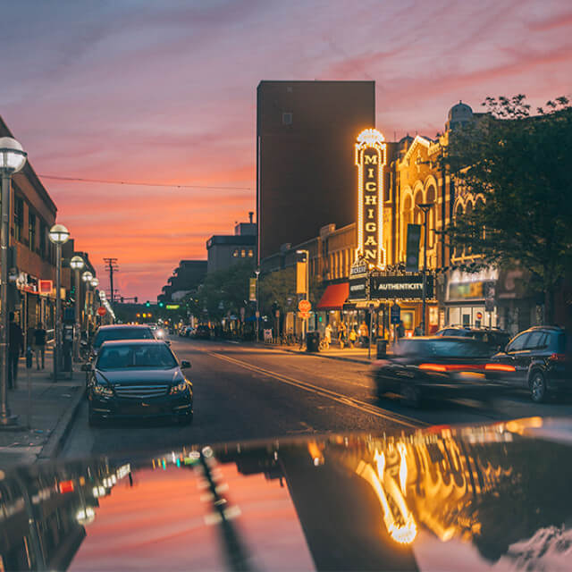 Das Michigan Theater im Zentrum von Ann Arbor